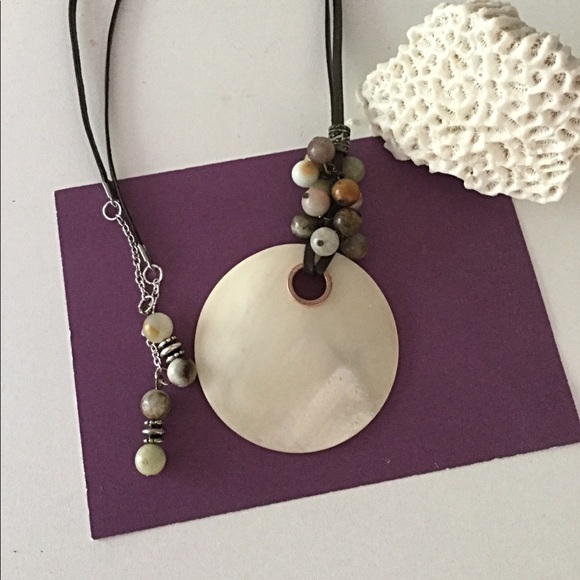 ldmtreasures Jewelry - Mother of Pearl, Soft Leather Necklace Ties